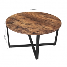 Konferenčný stolík Stella, 88 cm, hnedá/čierna - 5