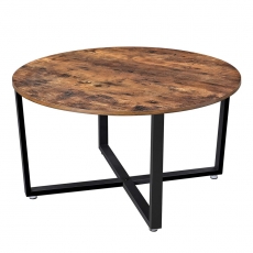 Konferenčný stolík Stella, 88 cm, hnedá/čierna - 7