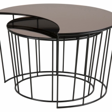 Konferenčný stolík Sunmoon (SET 2ks), 76 cm, čierna - 3
