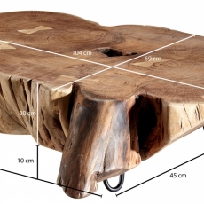 Konferenčný stolík Tea, 104 cm, masív agát - 4