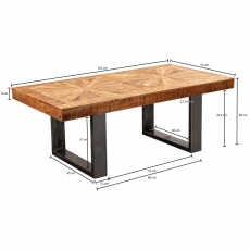 Konferenčný stolík Timo, 105 cm, masívne drevo - 4