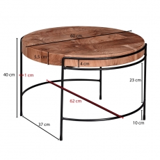 Konferenčný stolík Ujan, 62 cm, masív agát - 3