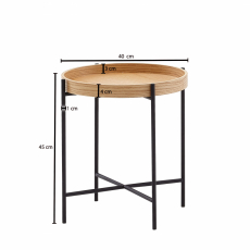 Konferenčný stolík Valeria II, 45 cm, hnedá - 4