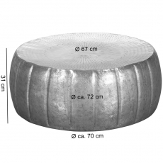 Konferenčný stolík Visa, 72 cm, strieborná - 3