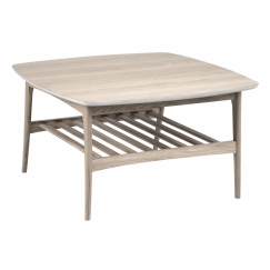 Konferenčný stolík Woodstock, 80 cm, biely dub