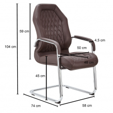 Konzolová židle Alexis, hnědá - 3