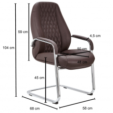 Konzolová židle Orter, hnědá - 3
