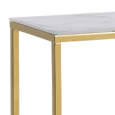 Konzolový stôl Alisma, 81 cm, Sklo, zlatá - 4