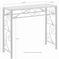 Konzolový stôl Dion, 90 cm, biela - 2