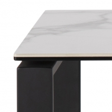 Konzolový stôl Katrine, 110 cm, keramika, biela - 3