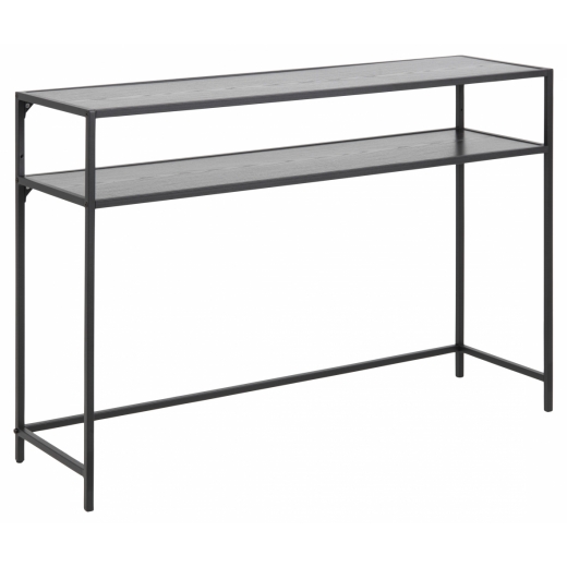 Konzolový stôl Seaford, 120 cm, MDF, čierna - 1