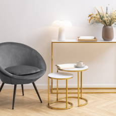 Konzolový stolek Alisma, 110 cm, zlatá - 6