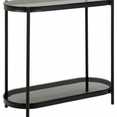 Konzolový stolek Bayonne, 86 cm, kouřové sklo - 1