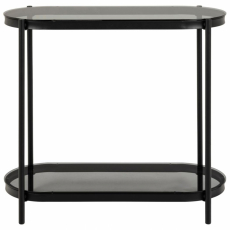 Konzolový stolek Bayonne, 86 cm, kouřové sklo - 2