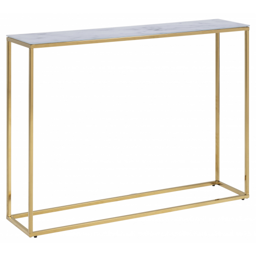 Konzolový stolík Alisma, 110 cm, zlatá - 1