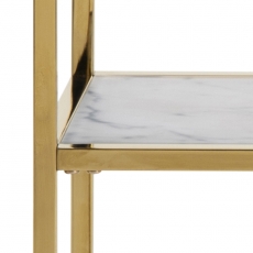 Konzolový stůl Alisma, 81 cm, Sklo , zlatá - 6