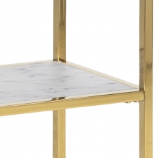 Konzolový stůl Alisma, 81 cm, Sklo , zlatá - 7