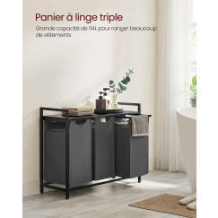 Kôš na bielizeň Cyanide, 72 cm, sivá