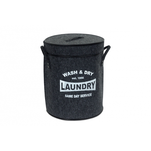 Kôš na bielizeň Keila, 50 cm, tmavosivá - 1