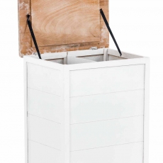 Kôš na bielizeň Nila, 55 cm, biela/drevo - 4