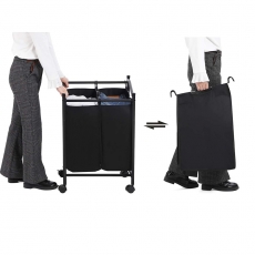 Koš na prádlo Lessy, 80 cm, černá - 5