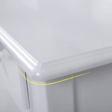 Kosmetický stolek Clare, 93 cm, bílá - 5