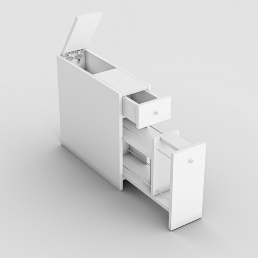 Koupelnová skříňka Calencia, 51 cm, bílá - 1