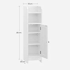Koupelnová skříňka Derian, 80 cm, bílá - 3