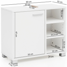 Koupelnová skříňka Lela, 60 cm, bílá - 4