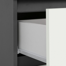 Koupelnová skříňka Luner, 130 cm, antracitová/bílá - 4