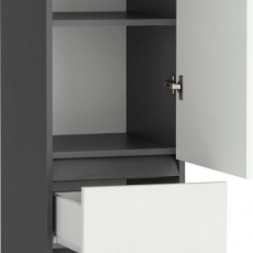 Koupelnová skříňka Luner, 180 cm, bílá/antracitová - 3