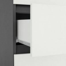 Koupelnová skříňka Luner, 180 cm, bílá/antracitová - 4