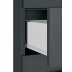 Koupelnová skříňka Malika, 130 cm, antracitová / černá - 5