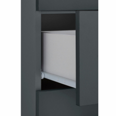 Koupelnová skříňka Malika, 180 cm, antracitová / černá - 5