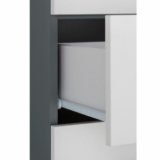 Koupelnová skříňka Malika, 180 cm, bílá / šedá - 5