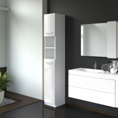 Koupelnová skříňka Marbela, 183 cm, bílá lesk - 3