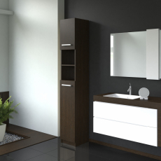 Koupelnová skříňka Marbela, 183 cm, tmavě hnědá - 3