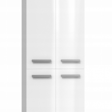 Koupelnová skříňka Nelzie I, 174 cm, bílá lesk - 4