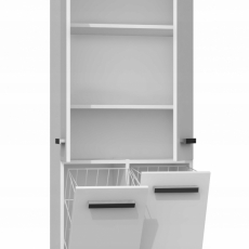 Koupelnová skříňka Nelzie II, 174 cm, bílá matná - 3
