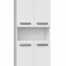 Koupelnová skříňka Nelzie III, 174 cm, bílá matná - 4