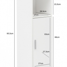 Koupelnová skříňka Saba, 95,5 cm, bílá - 4