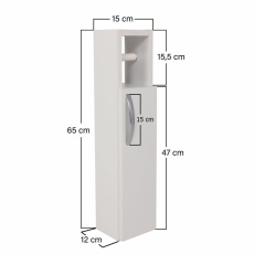 Koupelnová skříňka Star, 65 cm, bílá - 3