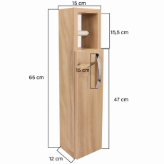 Koupelnová skříňka Star, 65 cm, dub - 8