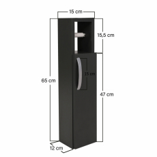 Koupelnová skříňka Star, 65 cm, šedá - 3