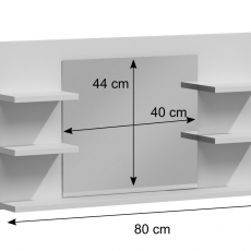 Koupelnové zrcadlo Lumo, 80 cm, bílá - 4