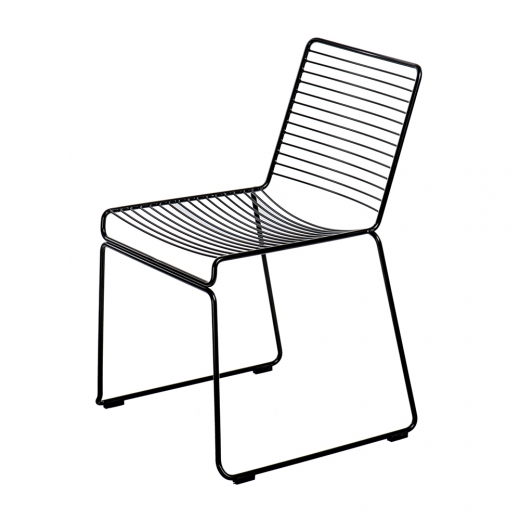 Kovová jedálenská stolička Rimelig (92 ks), čierna - 1