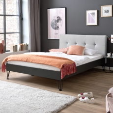Kovová postel Canada, 140x200 cm, béžová - 2