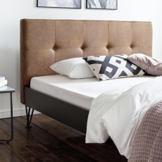Kovová postel Canada, 160x200 cm, koňaková - 3