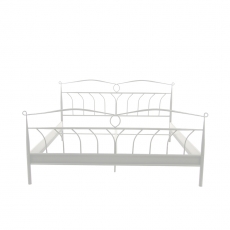 Kovová posteľ Linia, 140x200 cm, biela - 1