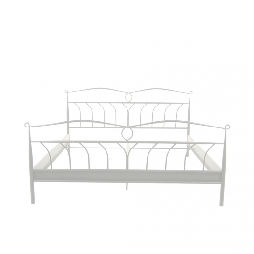 Kovová postel Linia, 140x200 cm, bílá - 1